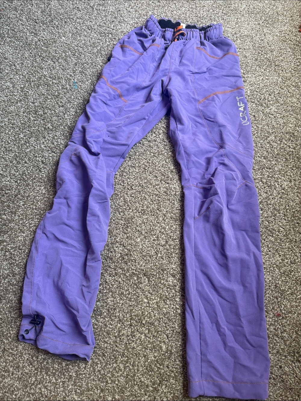 Craft Lavender Active Joggers with Orange Stitching